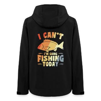 Angler Joke - Women’s Recycled Softshell Jacket by Stanley/Stella - black - Back - AI Model Female 172 light (172cm)