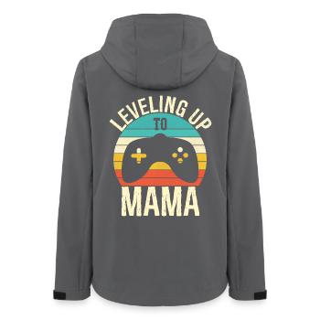 Leveling Up To Mama Funny Gamer Mom - Veste softshell femme recyclée Stanley/Stella - charbon - Dos - AI Model Female 172 light (172cm)