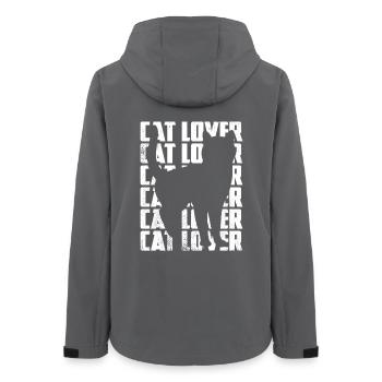 Amoureux des chats - Veste softshell femme recyclée Stanley/Stella - charbon - Dos - AI Model Female 172 light (172cm)