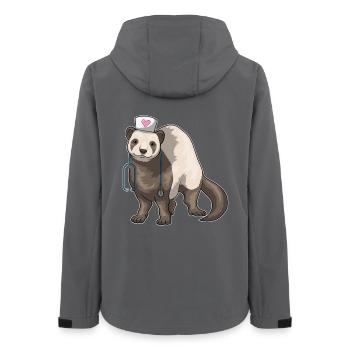 Ferret Nurse Stethoscope - Women’s Recycled Softshell Jacket by Stanley/Stella - anthracite - Back - AI Model Female 172 light (172cm)