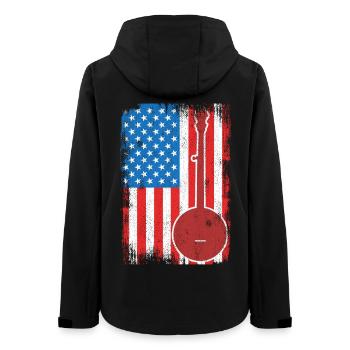Banjo 4. Juli USA - Frauen Recycelte Softshelljacke von Stanley/Stella - Schwarz - Hinten - AI Model Female 172 light (172cm)