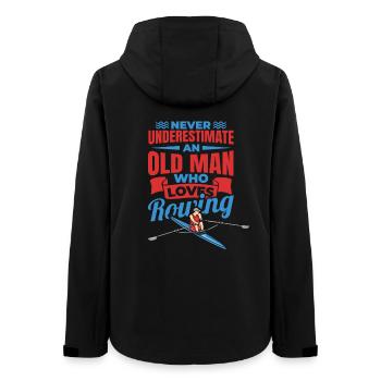 Never Underestimate An Old Rower - Frauen Recycelte Softshelljacke von Stanley/Stella - Schwarz - Hinten - AI Model Female 172 light (172cm)