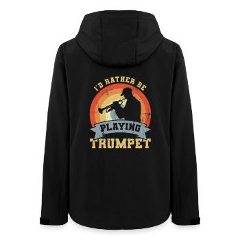 Trompeter Spruch - Frauen Recycelte Softshelljacke von Stanley/Stella - Schwarz - Hinten - AI Model Female 172 light (172cm)