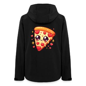 Kawaii Pizza Liebe Herzhafter Genuss Valentinstag - Frauen Recycelte Softshelljacke von Stanley/Stella - Schwarz - Hinten - AI Model Female 172 light (172cm)