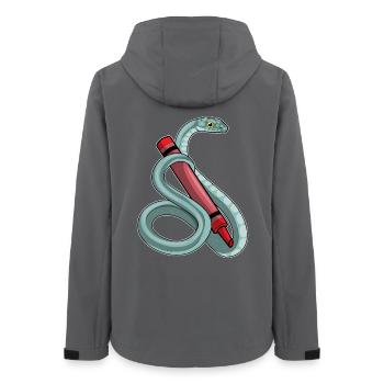 Snake Student Crayon School - Women’s Recycled Softshell Jacket by Stanley/Stella - anthracite - Back - AI Model Female 172 light (172cm)