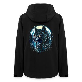 Loup mystique - Nuit de pleine lune - Veste softshell femme recyclée Stanley/Stella - noir - Dos - AI Model Female 172 light (172cm)