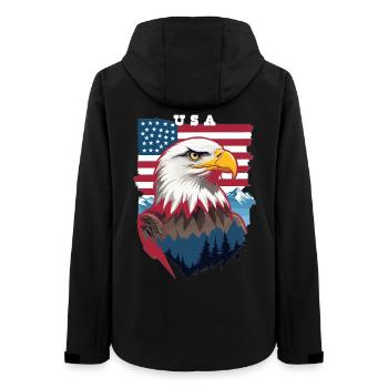 Bald eagle - Women’s Recycled Softshell Jacket by Stanley/Stella - black - Back - AI Model Female 172 light (172cm)