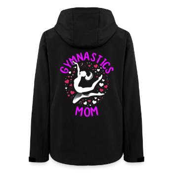 Gymnastics Mom Turnen Mama Herz - Frauen Recycelte Softshelljacke von Stanley/Stella - Schwarz - Hinten - AI Model Female 172 light (172cm)