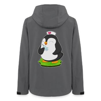Penguin Nurse Nursing Everyday Life - Women’s Recycled Softshell Jacket by Stanley/Stella - anthracite - Back - AI Model Female 172 light (172cm)