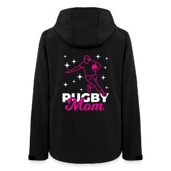 Rugby Mom - Women’s Recycled Softshell Jacket by Stanley/Stella - black - Back - AI Model Female 172 light (172cm)