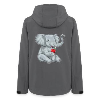 Elefant Apfel  - Frauen Recycelte Softshelljacke von Stanley/Stella - Anthrazit - Hinten - AI Model Female 172 light (172cm)