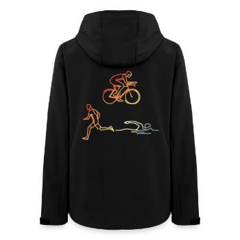 Vintage Triathlet - Frauen Recycelte Softshelljacke von Stanley/Stella - Schwarz - Hinten - AI Model Female 172 light (172cm)
