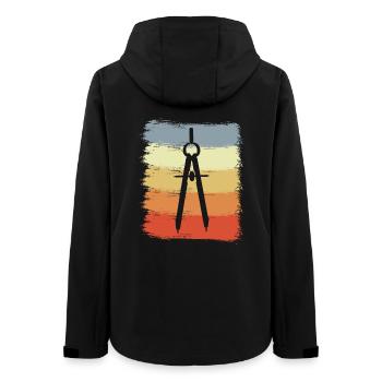 Architekten Zirkel - Frauen Recycelte Softshelljacke von Stanley/Stella - Schwarz - Hinten - AI Model Female 172 light (172cm)