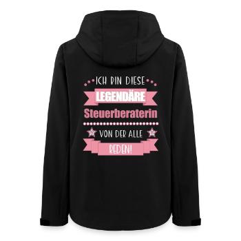 Steuerberaterin Steuerexpertin süßes Geschenk - Frauen Recycelte Softshelljacke von Stanley/Stella - Schwarz - Hinten - AI Model Female 172 light (172cm)