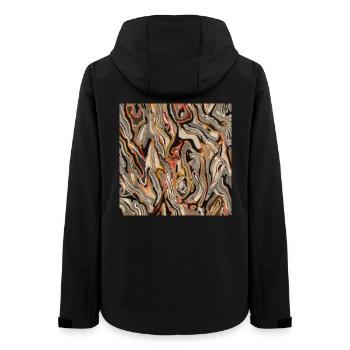 Holz ähnlich - Frauen Recycelte Softshelljacke von Stanley/Stella - Schwarz - Hinten - AI Model Female 172 light (172cm)