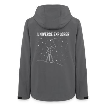 Universe Explorer Astrophotography Passion - Women’s Recycled Softshell Jacket by Stanley/Stella - anthracite - Back - AI Model Female 172 light (172cm)