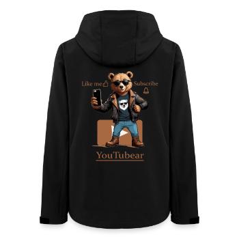 Funny YouTubear - Women’s Recycled Softshell Jacket by Stanley/Stella - black - Back - AI Model Female 172 light (172cm)