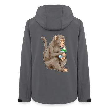 Affe Babyflasche - Frauen Recycelte Softshelljacke von Stanley/Stella - Anthrazit - Hinten - AI Model Female 172 light (172cm)