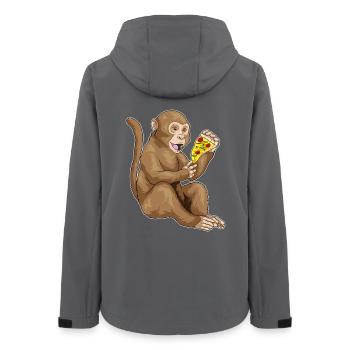 Affe Pizza - Frauen Recycelte Softshelljacke von Stanley/Stella - Anthrazit - Hinten - AI Model Female 172 light (172cm)