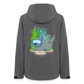 Seehund Taucher Schnorchel Tauchen - Frauen Recycelte Softshelljacke von Stanley/Stella - Anthrazit - Hinten - AI Model Female 172 light (172cm)