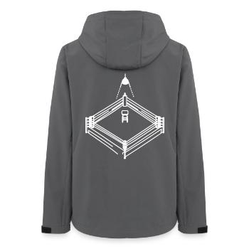 Dessin de ring de boxe - Veste softshell femme recyclée Stanley/Stella - charbon - Dos - AI Model Female 172 light (172cm)