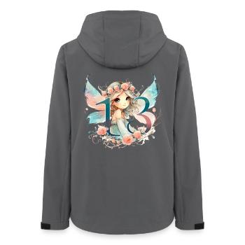 13 Years Fairy Elf Birthday Gift - Women’s Recycled Softshell Jacket by Stanley/Stella - anthracite - Back - AI Model Female 172 light (172cm)