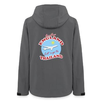 Thailand Travel Farewell Airplane Design - Women’s Recycled Softshell Jacket by Stanley/Stella - anthracite - Back - AI Model Female 172 light (172cm)