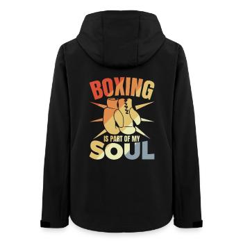 La boxe fait partie de mon âme - Veste softshell femme recyclée Stanley/Stella - noir - Dos - AI Model Female 172 light (172cm)