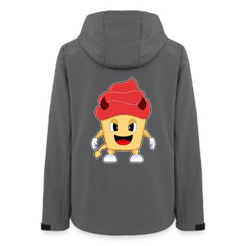 Cupcake Halloween Devil - Women’s Recycled Softshell Jacket by Stanley/Stella - anthracite - Back - AI Model Female 172 light (172cm)