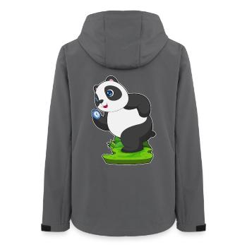 Panda Jogger Jogging Sport - Women’s Recycled Softshell Jacket by Stanley/Stella - anthracite - Back - AI Model Female 172 light (172cm)