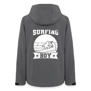 Garçon de surf - Veste softshell femme recyclée Stanley/Stella - charbon - Dos - AI Model Female 172 light (172cm)