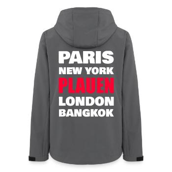 Ville de Plauen - Veste softshell femme recyclée Stanley/Stella - charbon - Dos - AI Model Female 172 light (172cm)