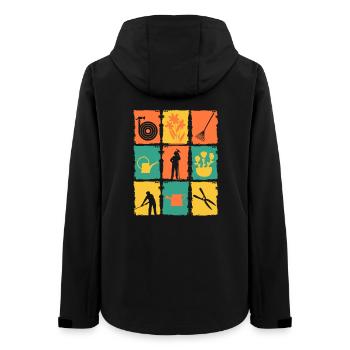 Gardener Garden Tool - Women’s Recycled Softshell Jacket by Stanley/Stella - black - Back - AI Model Female 172 light (172cm)