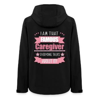 Altenpflegerin Beruf Damen Geschenk - Frauen Recycelte Softshelljacke von Stanley/Stella - Schwarz - Hinten - AI Model Female 172 light (172cm)
