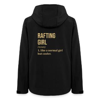 Rafting - Frauen Recycelte Softshelljacke von Stanley/Stella - Schwarz - Hinten - AI Model Female 172 light (172cm)