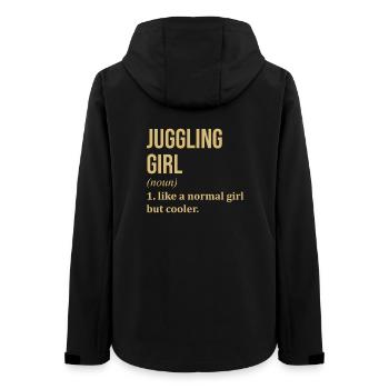 Jonglage - Frauen Recycelte Softshelljacke von Stanley/Stella - Schwarz - Hinten - AI Model Female 172 light (172cm)