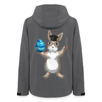 Hase Ostern Lehrer - Frauen Recycelte Softshelljacke von Stanley/Stella - Anthrazit - Hinten - AI Model Female 172 light (172cm)
