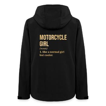 Motorrad Motorrad Motorrad Motorrad - Frauen Recycelte Softshelljacke von Stanley/Stella - Schwarz - Hinten - AI Model Female 172 light (172cm)