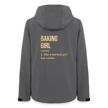 Baking - Women’s Recycled Softshell Jacket by Stanley/Stella - anthracite - Back - AI Model Female 172 light (172cm)