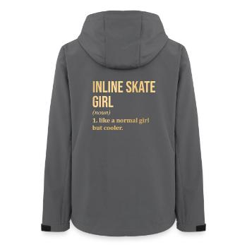 Inline-Skating - Frauen Recycelte Softshelljacke von Stanley/Stella - Anthrazit - Hinten - AI Model Female 172 light (172cm)