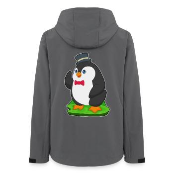Mariage avec le chapeau haut-de-forme du marié pingouin - Veste softshell femme recyclée Stanley/Stella - charbon - Dos - AI Model Female 172 light (172cm)