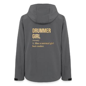 Drummer - Women’s Recycled Softshell Jacket by Stanley/Stella - anthracite - Back - AI Model Female 172 light (172cm)