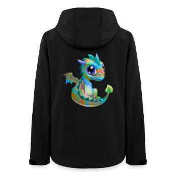 Baby Drache Psy| Niedlicher Psy Baby Drache - Frauen Recycelte Softshelljacke von Stanley/Stella - Schwarz - Hinten - AI Model Female 172 light (172cm)