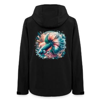 Kampffisch, Betta splendens, bunter Fisch - Frauen Recycelte Softshelljacke von Stanley/Stella - Schwarz - Hinten - AI Model Female 172 light (172cm)