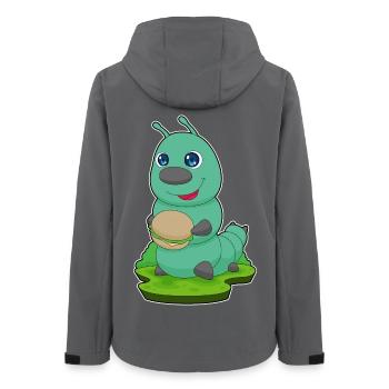 Raupe Cheeseburger - Frauen Recycelte Softshelljacke von Stanley/Stella - Anthrazit - Hinten - AI Model Female 172 light (172cm)