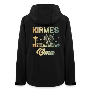 Kirmes Oma Jahrmarkt Rummel Volksfest - Frauen Recycelte Softshelljacke von Stanley/Stella - Schwarz - Hinten - AI Model Female 172 light (172cm)