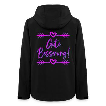 GENESUNGSSPRÜCHE - GUTE BESSERUNG WÜNSCHEN - Frauen Recycelte Softshelljacke von Stanley/Stella - Schwarz - Hinten - AI Model Female 172 light (172cm)
