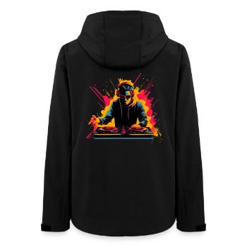 DJ Synthwave des années 90 - Veste softshell femme recyclée Stanley/Stella - noir - Dos - AI Model Female 172 light (172cm)