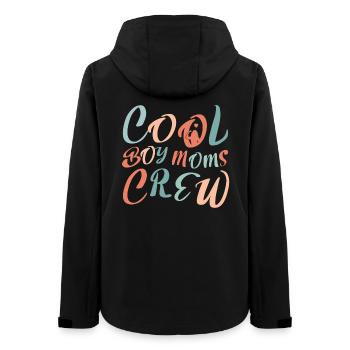 Cool Girl Moms Crew – Mom Life Design - Women’s Recycled Softshell Jacket by Stanley/Stella - black - Back - AI Model Female 172 light (172cm)