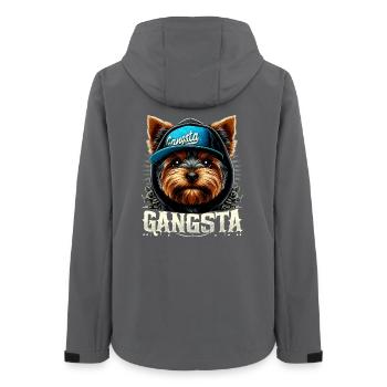 Yorkshire Terrier Yorkie Gangsta Gangster Hund - Frauen Recycelte Softshelljacke von Stanley/Stella - Anthrazit - Hinten - AI Model Female 172 light (172cm)